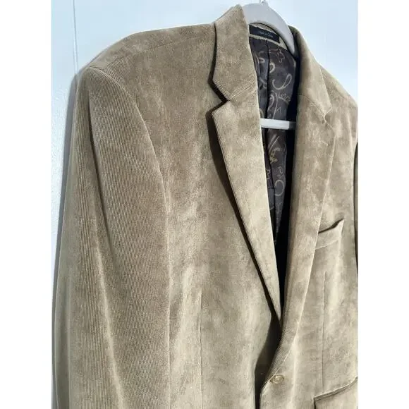 Lauren Ralph Lauren Men's Blazer 44R Micro Corduroy Camel Color XC Fast Shipping